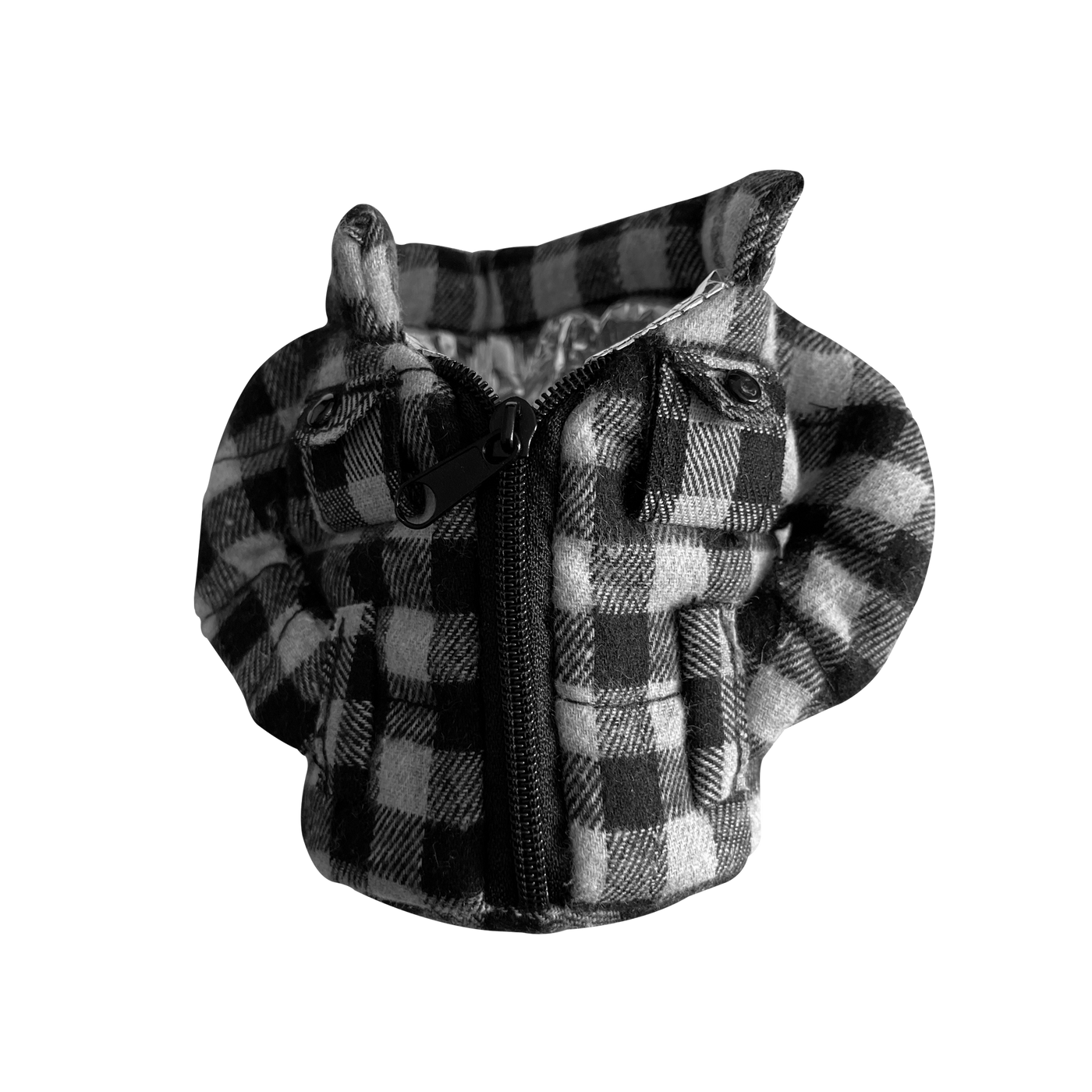 White & Black Buffalo Plaid Koozies - Blanks Outlet